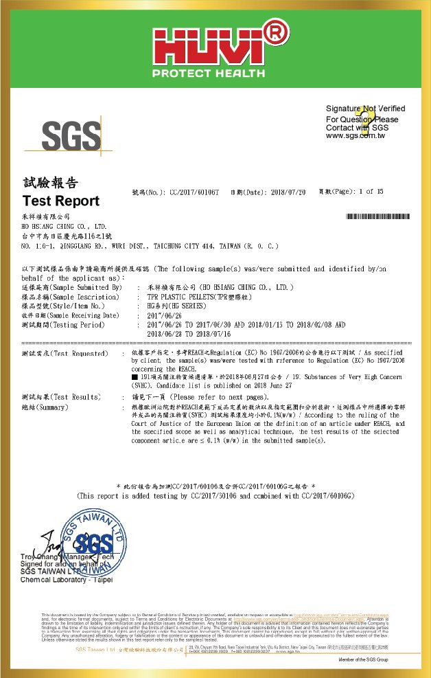 Đạt chứng nhận SGS về an toàn.