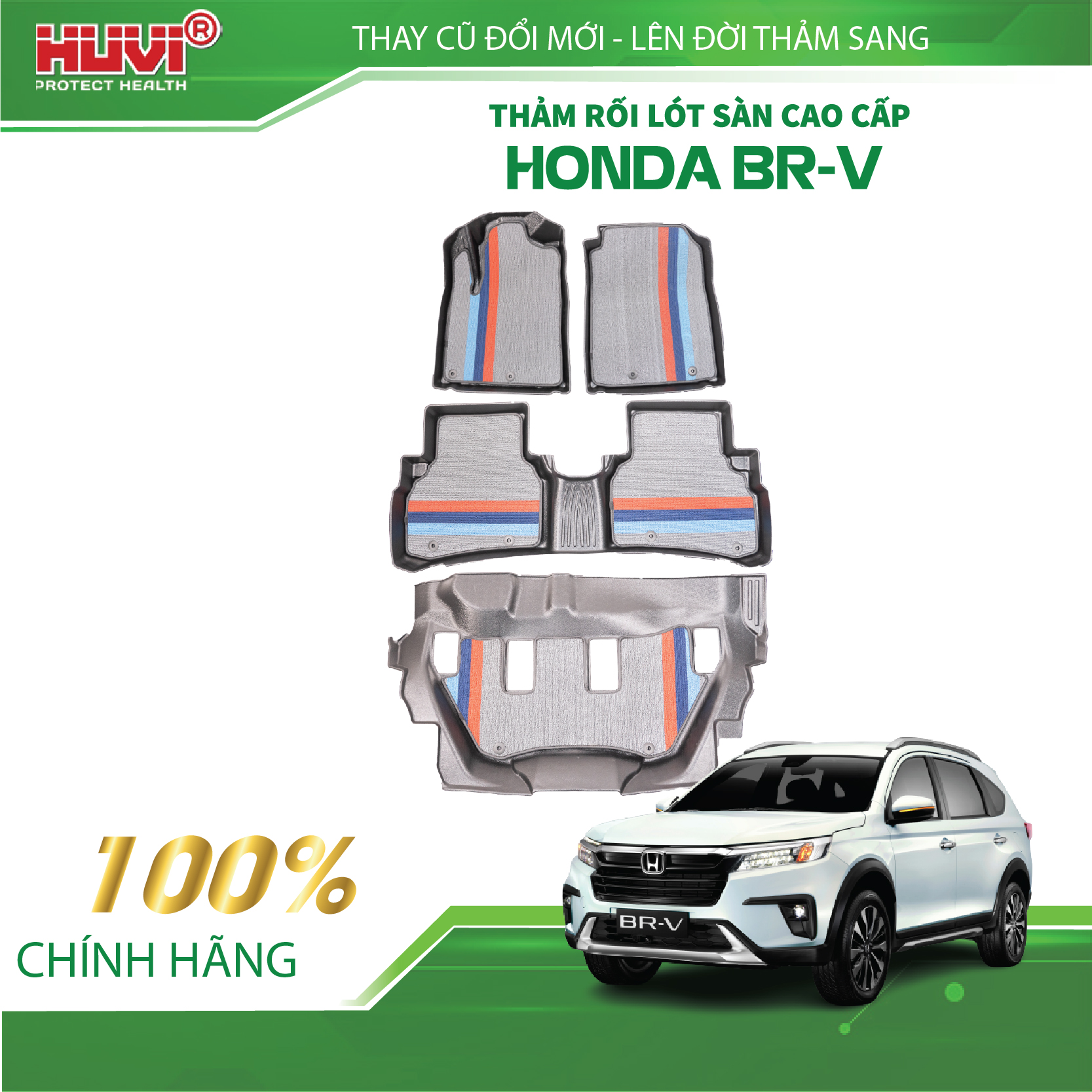 Thảm lót rối ô tô sản xuất 100% tại Việt Nam.