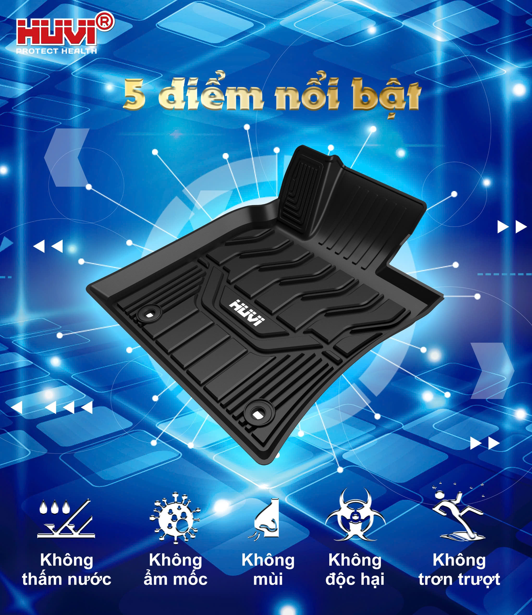 5 lý do nên chọn thảm sàn ô tô Huvi.