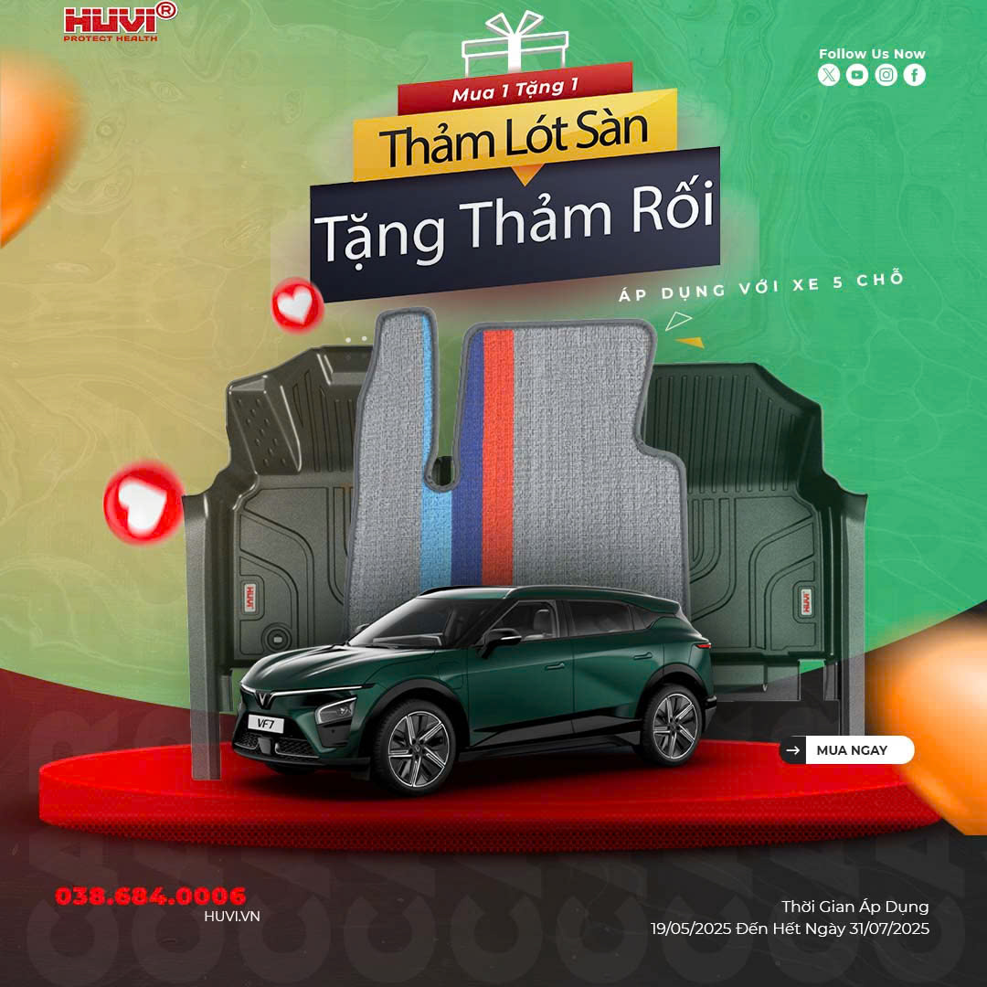 Chính sách bảo hành mua thảm sàn, tặng thảm rối Huvi.
