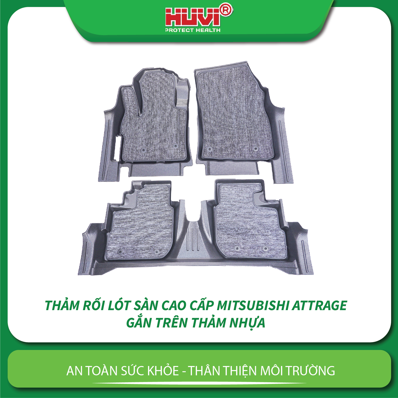 Thảm lót rối ô tô Attrage nhựa PVC cao cấp.