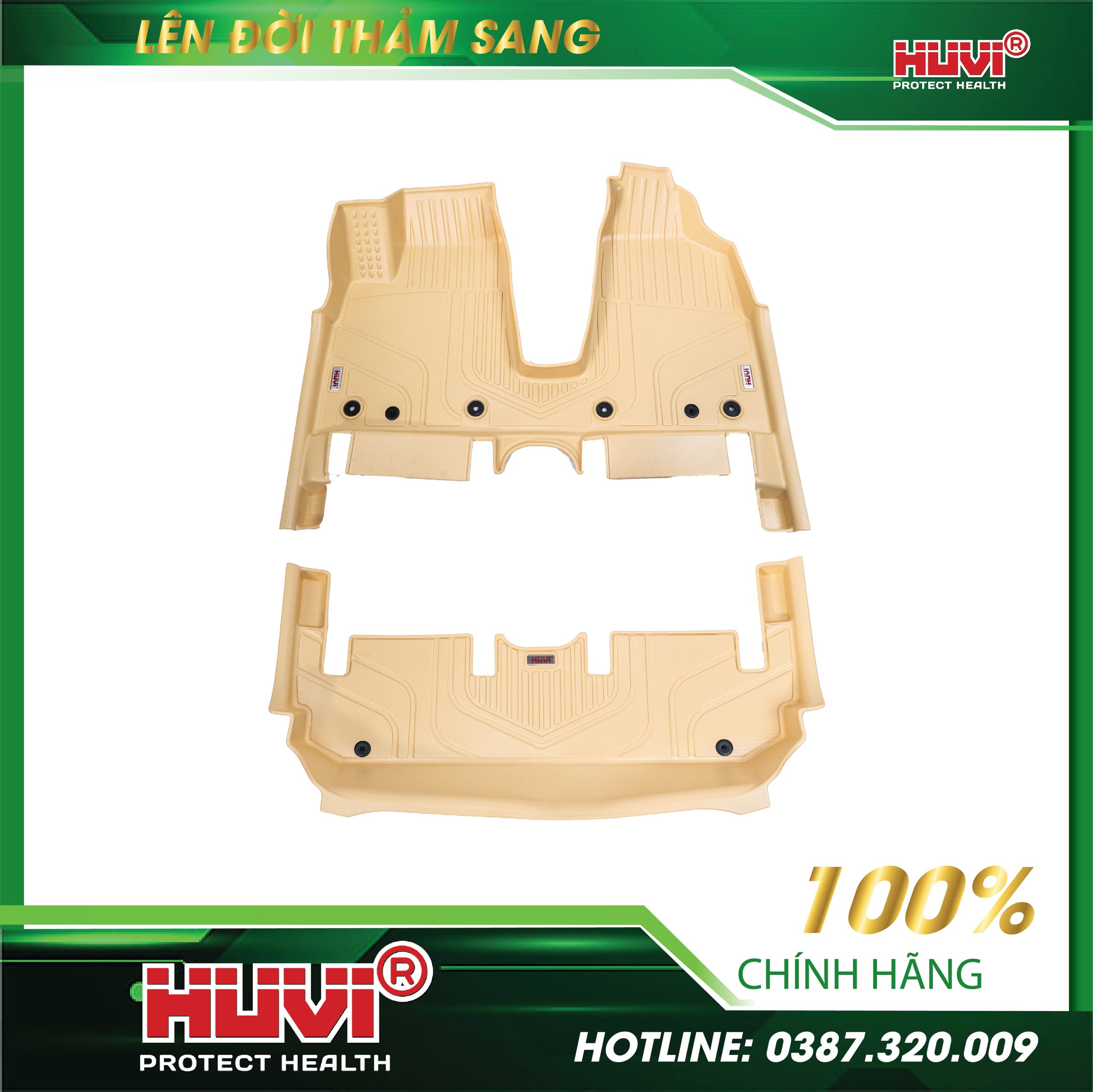 thảm lót sàn ô tô cho Vinfast VF3 tràn biên giới bậc cửa Huvi.