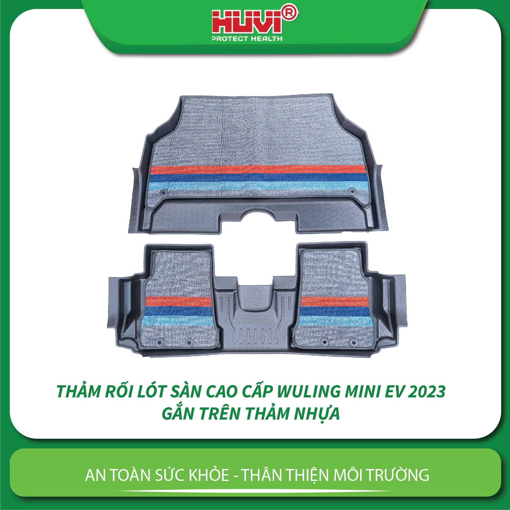 Thảm lót rối ô tô Wuling Mini EV 2023-2025 nhựa PVC cao cấp.