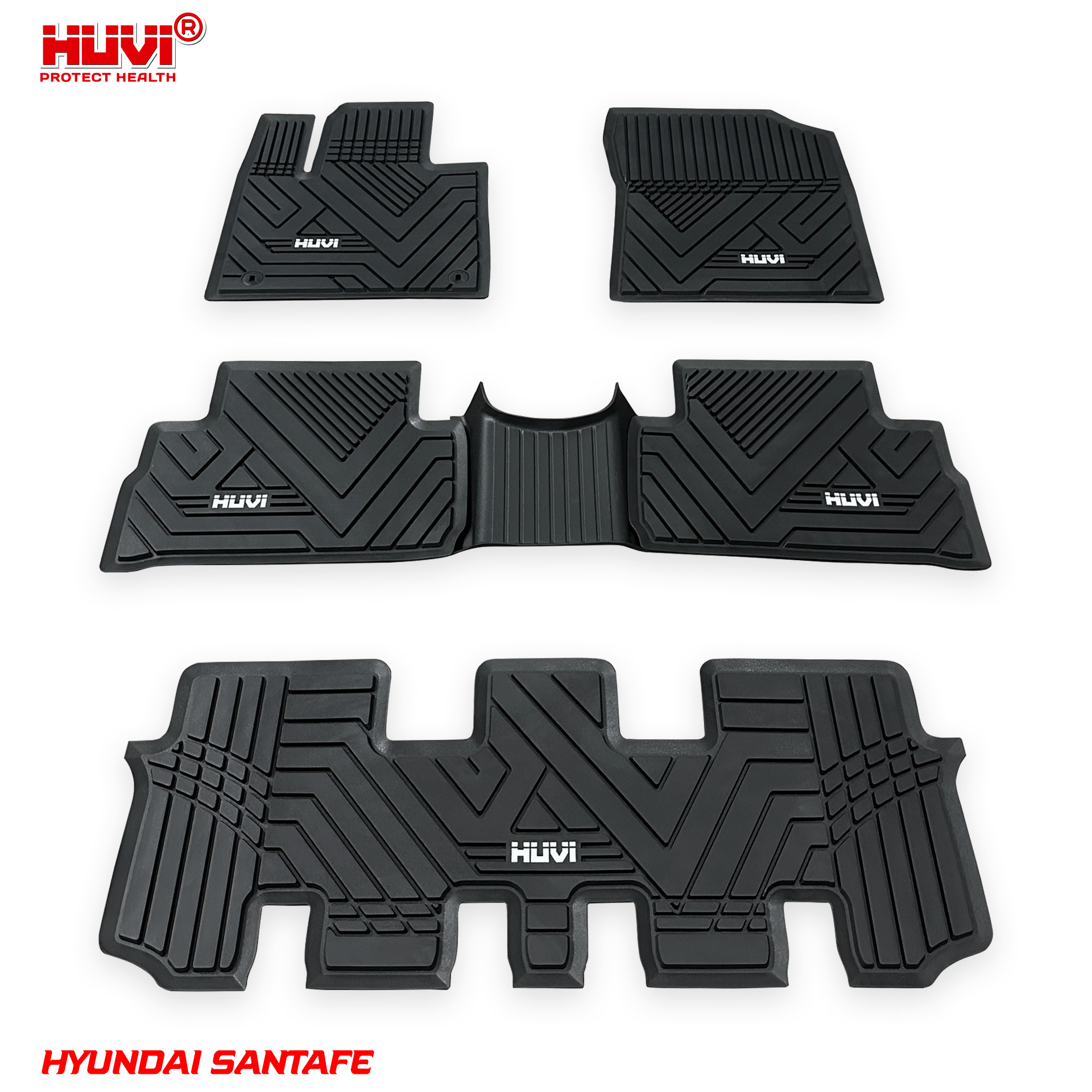 Lắp đặt thảm lót sàn ô tô xe Hyundai Santafe đúng cách an toàn
