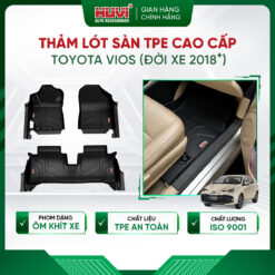 Thảm lót sàn ô tô Toyota Vios 2021-2025 tràn viền bậc cửa Huvi