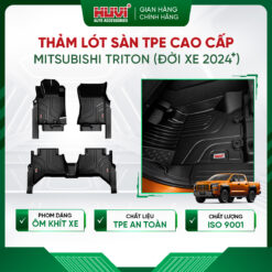 Thảm lót sàn ô tô Mitsubishi Triton 2024 tràn viền bậc cửa Huvi
