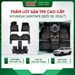 Thảm lót sàn ô tô Hyundai Santafe 2025 (6 chỗ) tràn viền bậc cửa Huvi