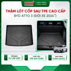 Thảm lót cốp ô tô BYD Atto 3 2024-2025 nhựa TPE nguyên sinh Huvi
