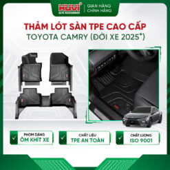 Thảm lót sàn ô tô Toyota Camry 2025 tràn viền bậc cửa Huvi (Hybrid/Xăng)