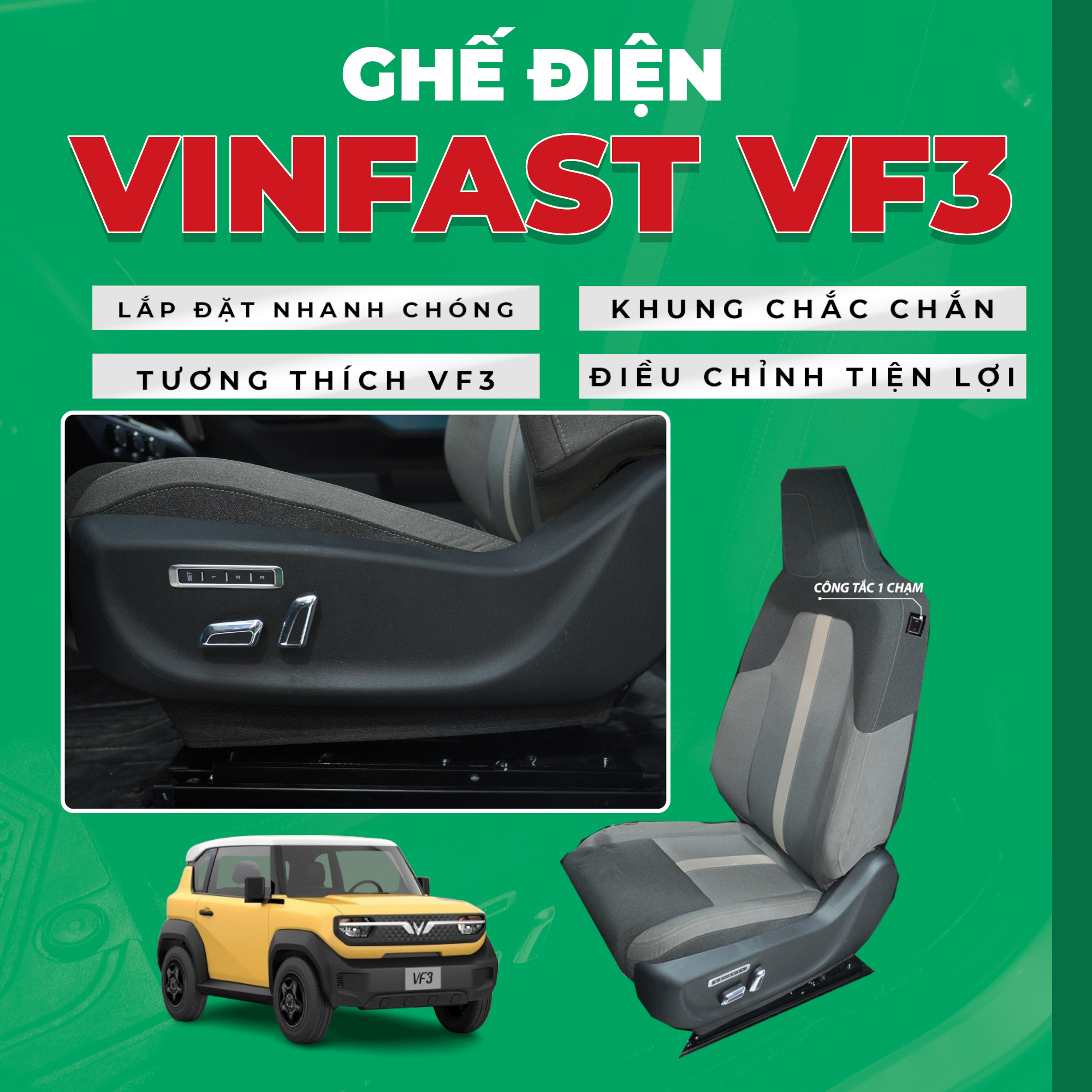 Ghế điện VF3 Huvi.