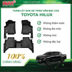 Thảm lót sàn ô tô Toyota Hilux 2025 tràn viền bậc cửa Huvi