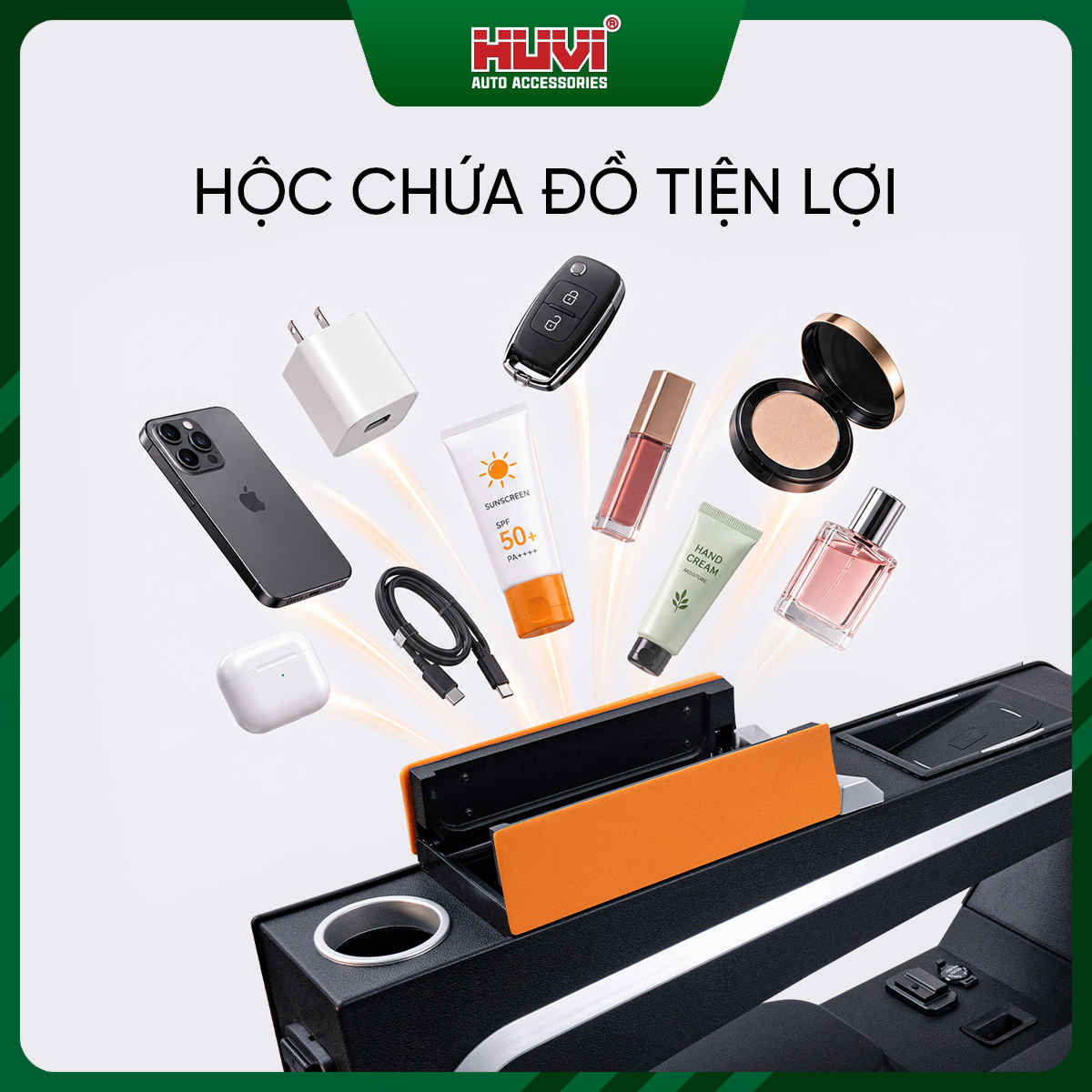 Bệ tỳ tay cao cấp Vinfast VF3 Huvi 7056 - Ảnh 4