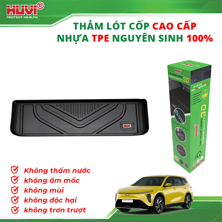 Thảm lót cốp ô tô Vinfast Limo Green 2025 sản xuất tại Việt Nam.