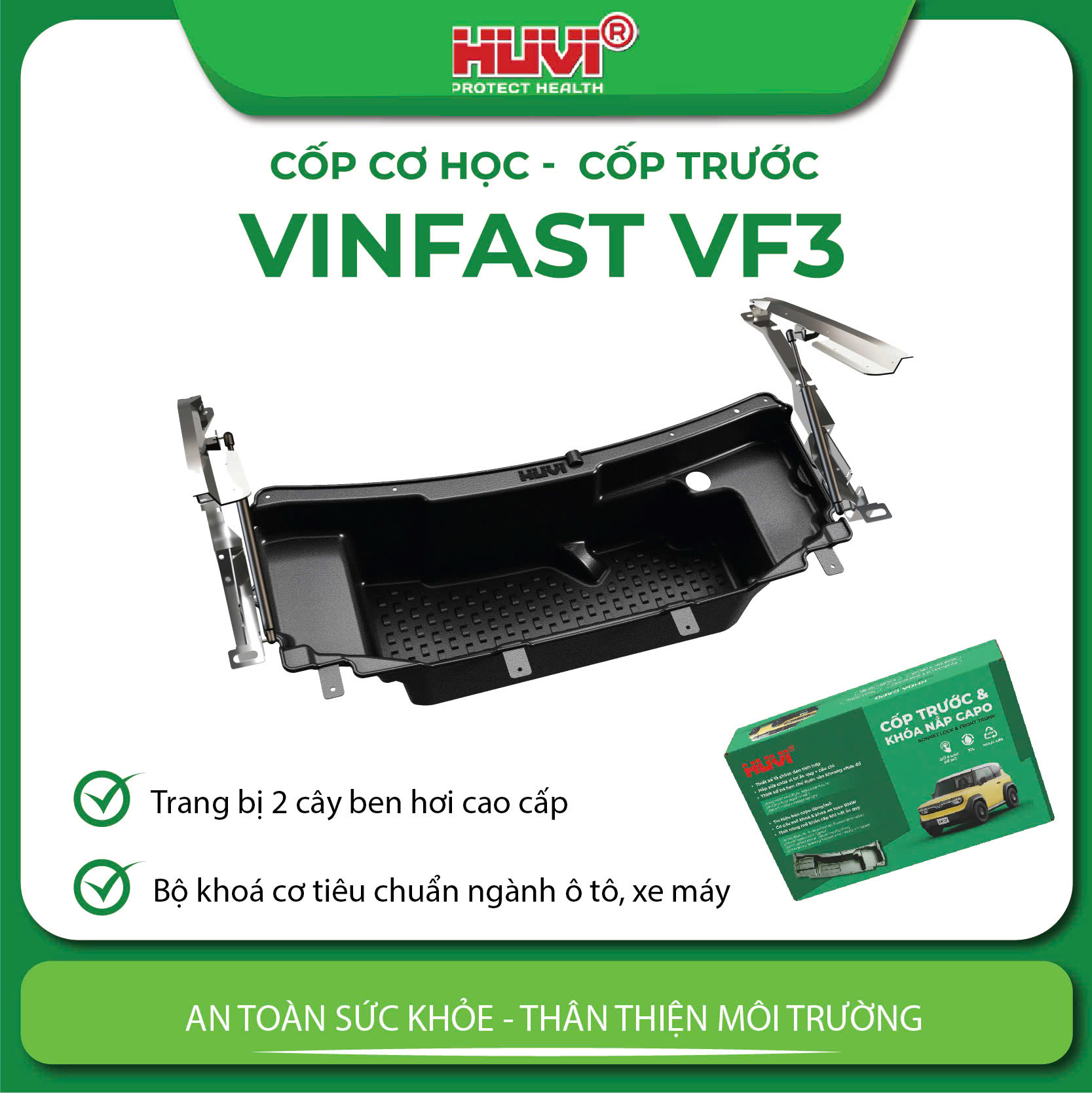 Cốp trước Vinfast VF3 sản xuất tại Việt Nam.
