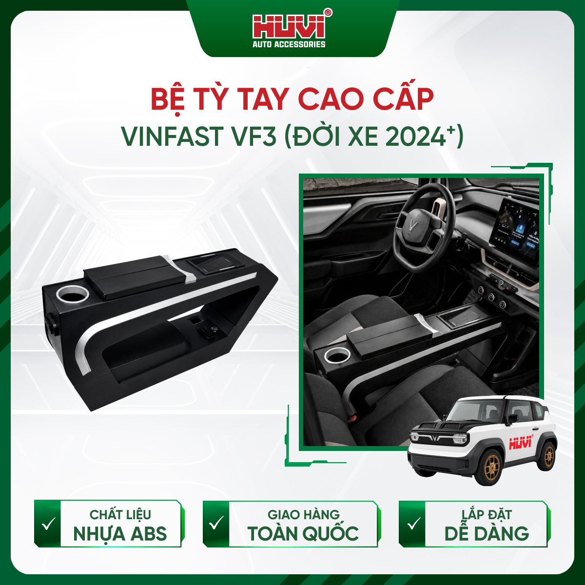 Bệ tỳ tay cao cấp Vinfast VF3 Huvi 7056