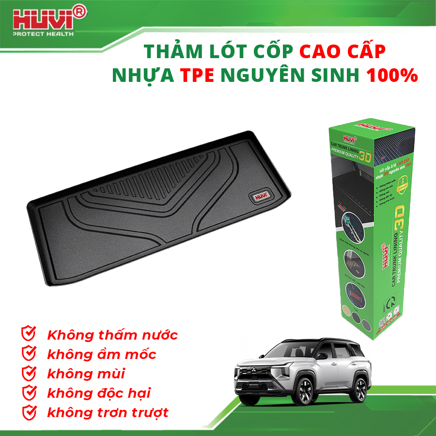 Thảm lót cốp ô tô Mitsubishi Destinator 2025 nhựa TPE nguyên sinh.