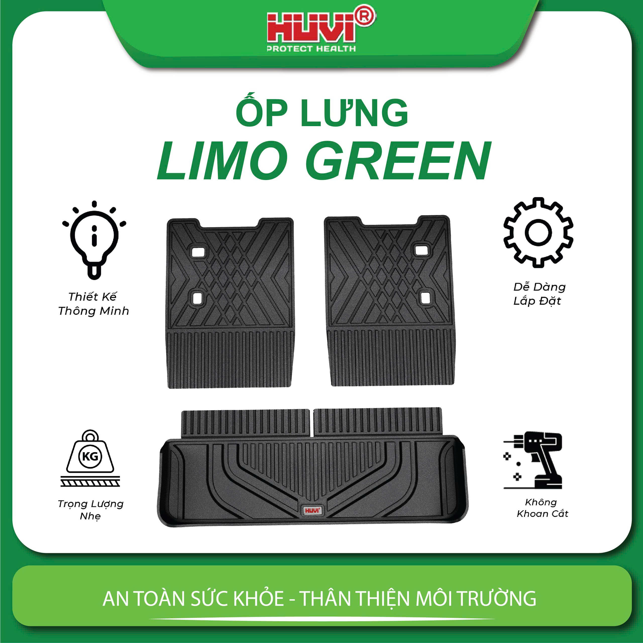 Ốp lưng ghế Vinfast Limo Green bảo vệ hàng ghế 3.
