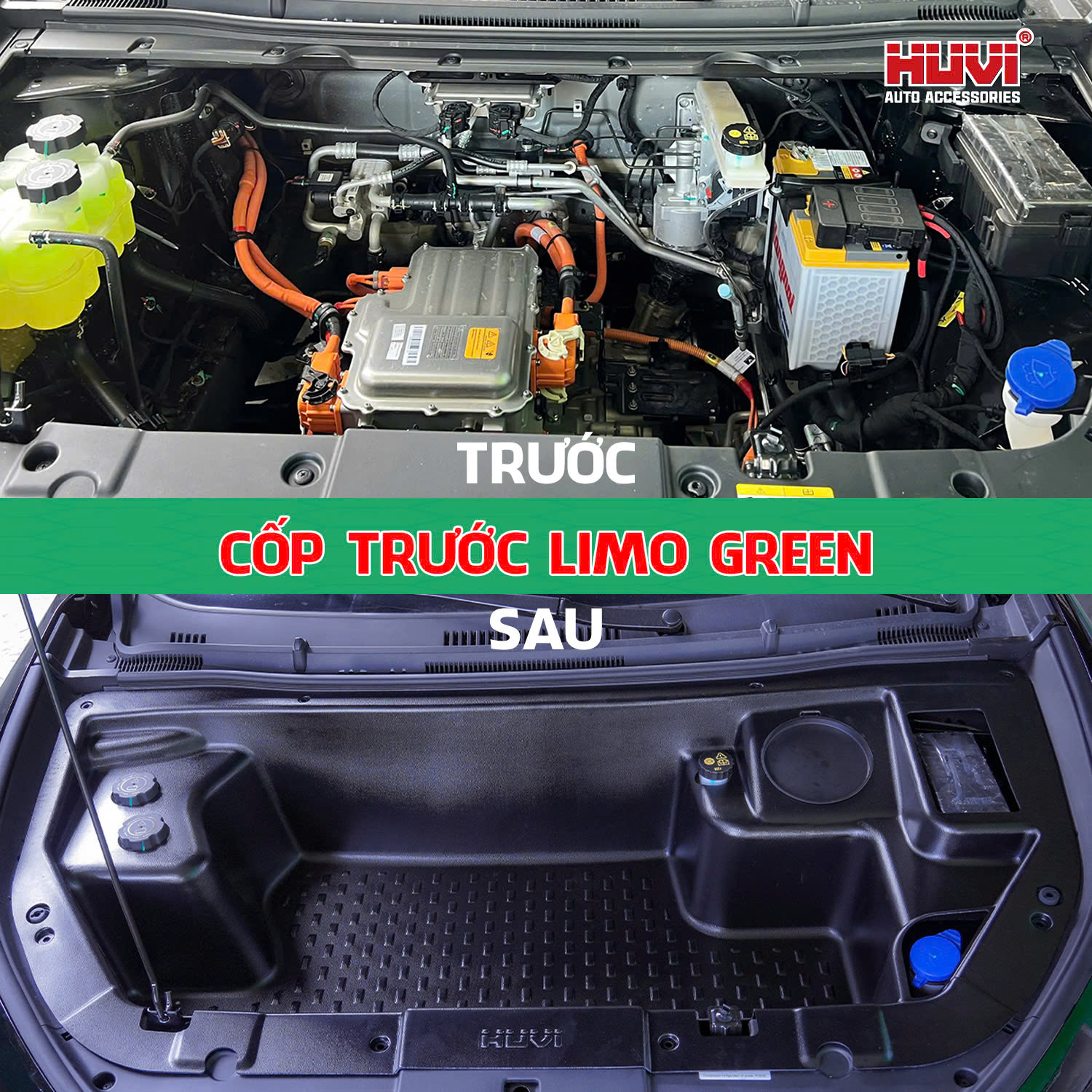 Lót cốp trước Vinfast Limo Green nhựa TPE nguyên sinh.