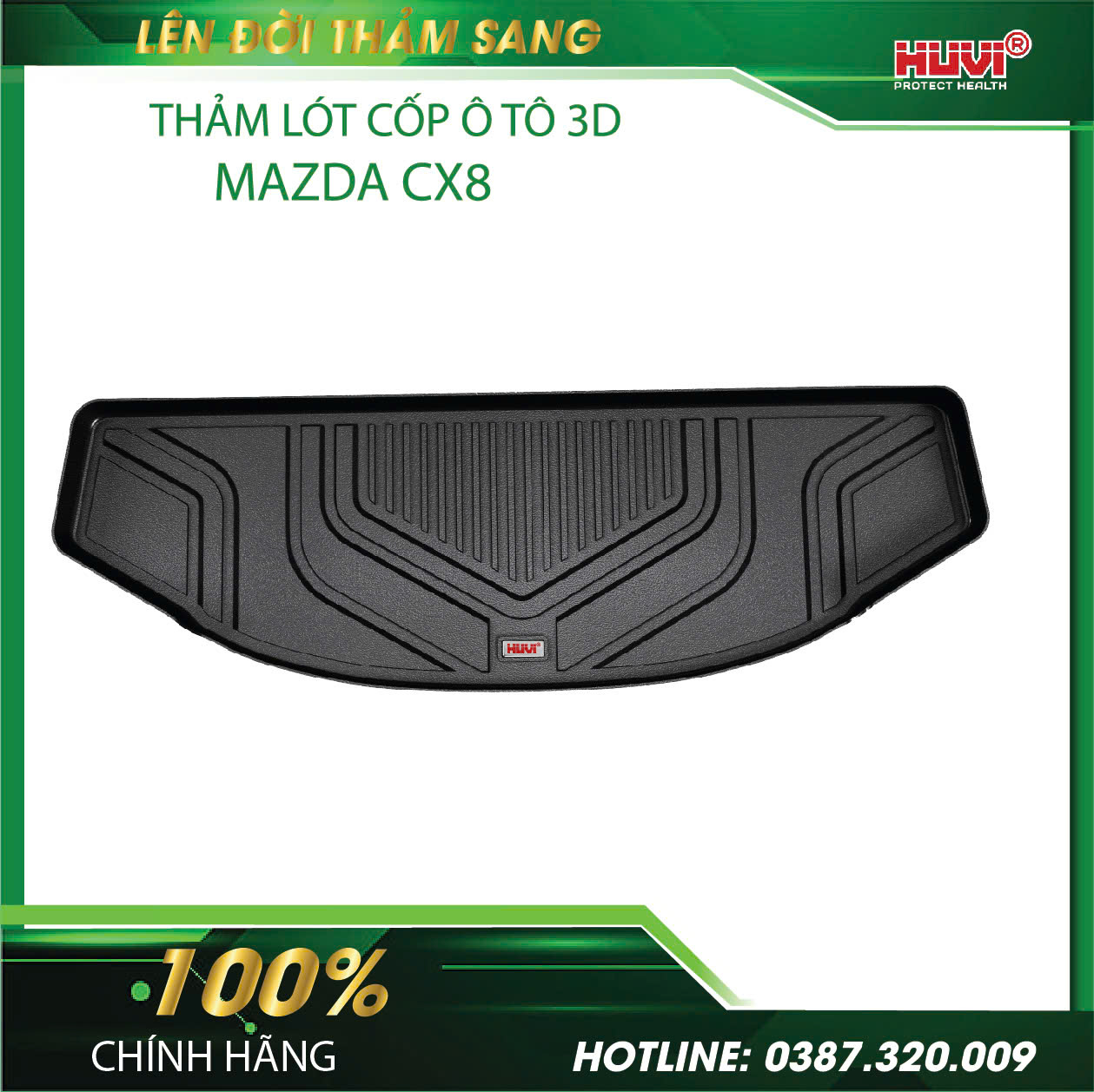 Thảm lót cốp ô tô Mazda CX8 nhựa TPE nguyên sinh.
