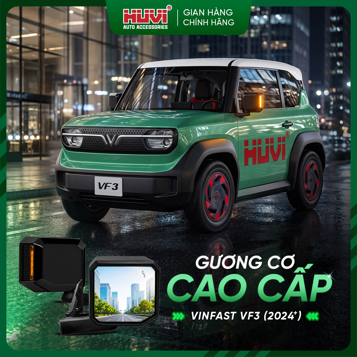 Gương cơ Vinfast VF3 Huvi 7446 - Ảnh 3