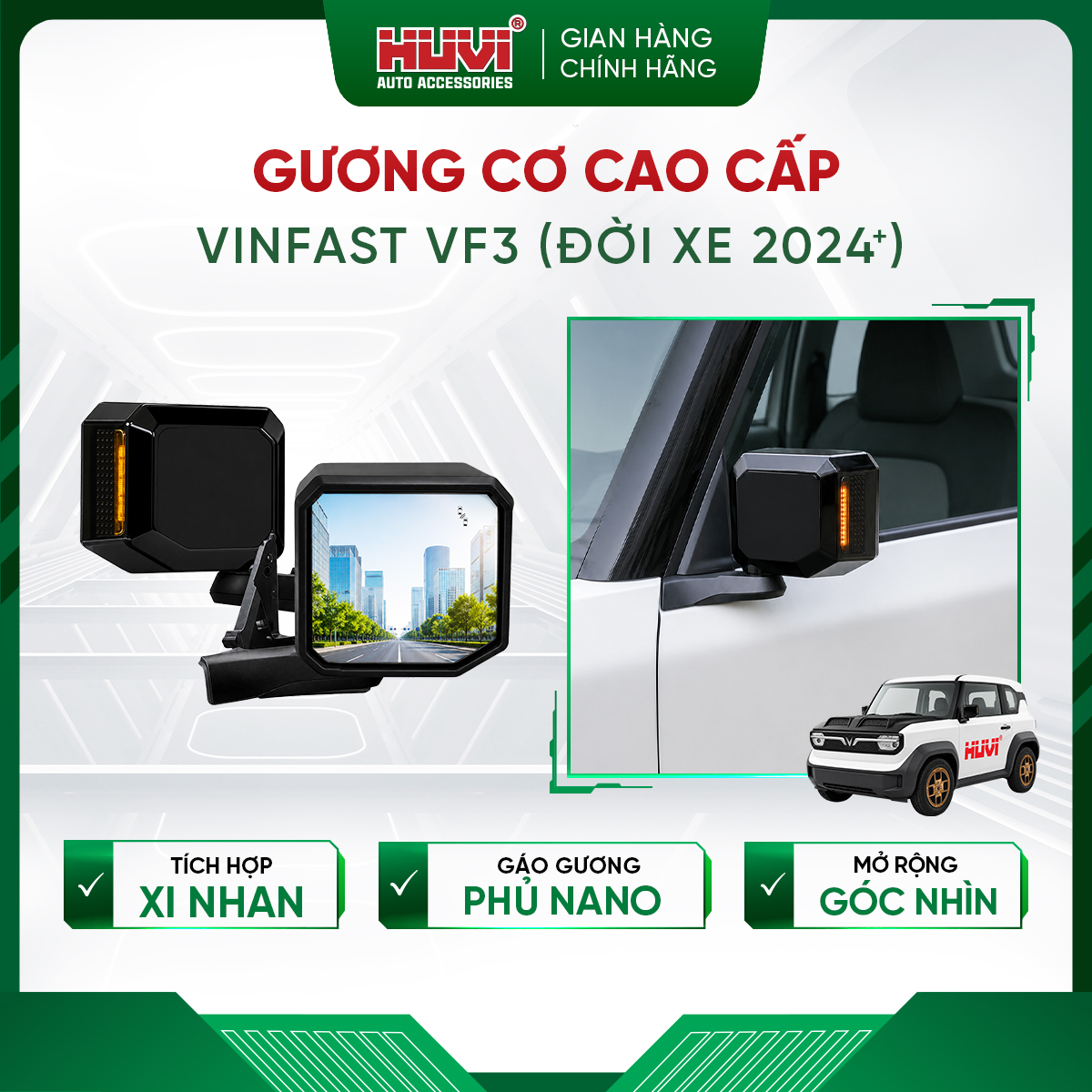 Gương cơ Vinfast VF3 Huvi 7446 - Ảnh 2
