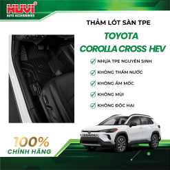 Thảm lót sàn ô tô Toyota Corolla Cross HEV nhựa TPE cao cấp Huvi