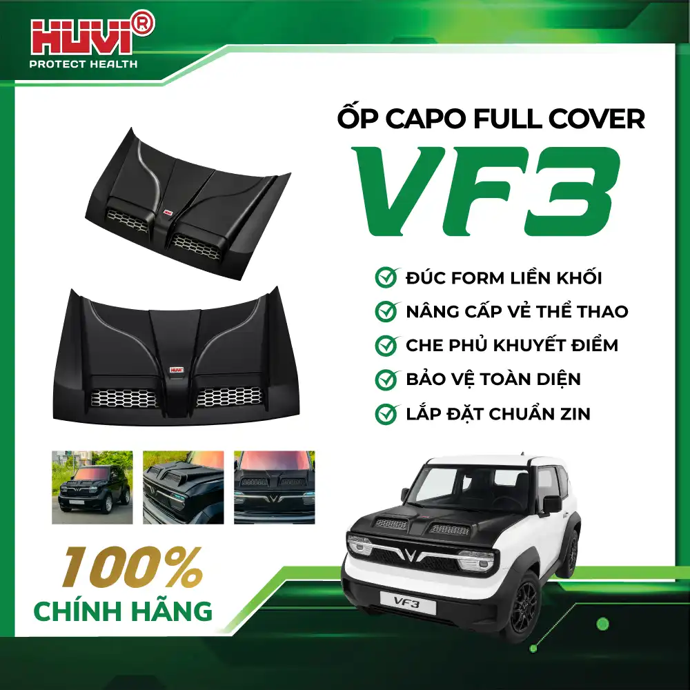 Ốp capo full cover VF3 Huvi