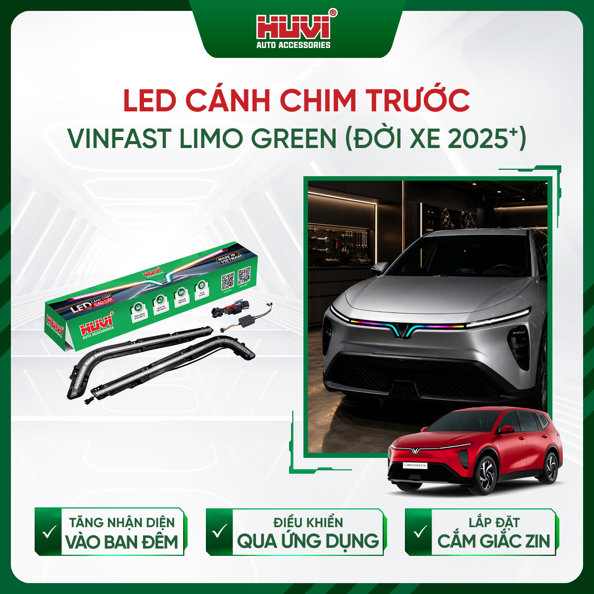 Led cánh chim trước Vinfast Limo Green 8541